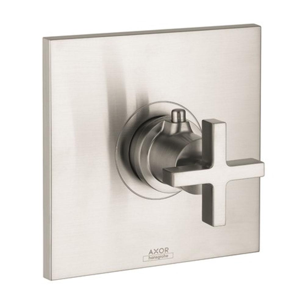 Axor Citterio Thermostatic Trim with Cross Handle in Brushed Nickel