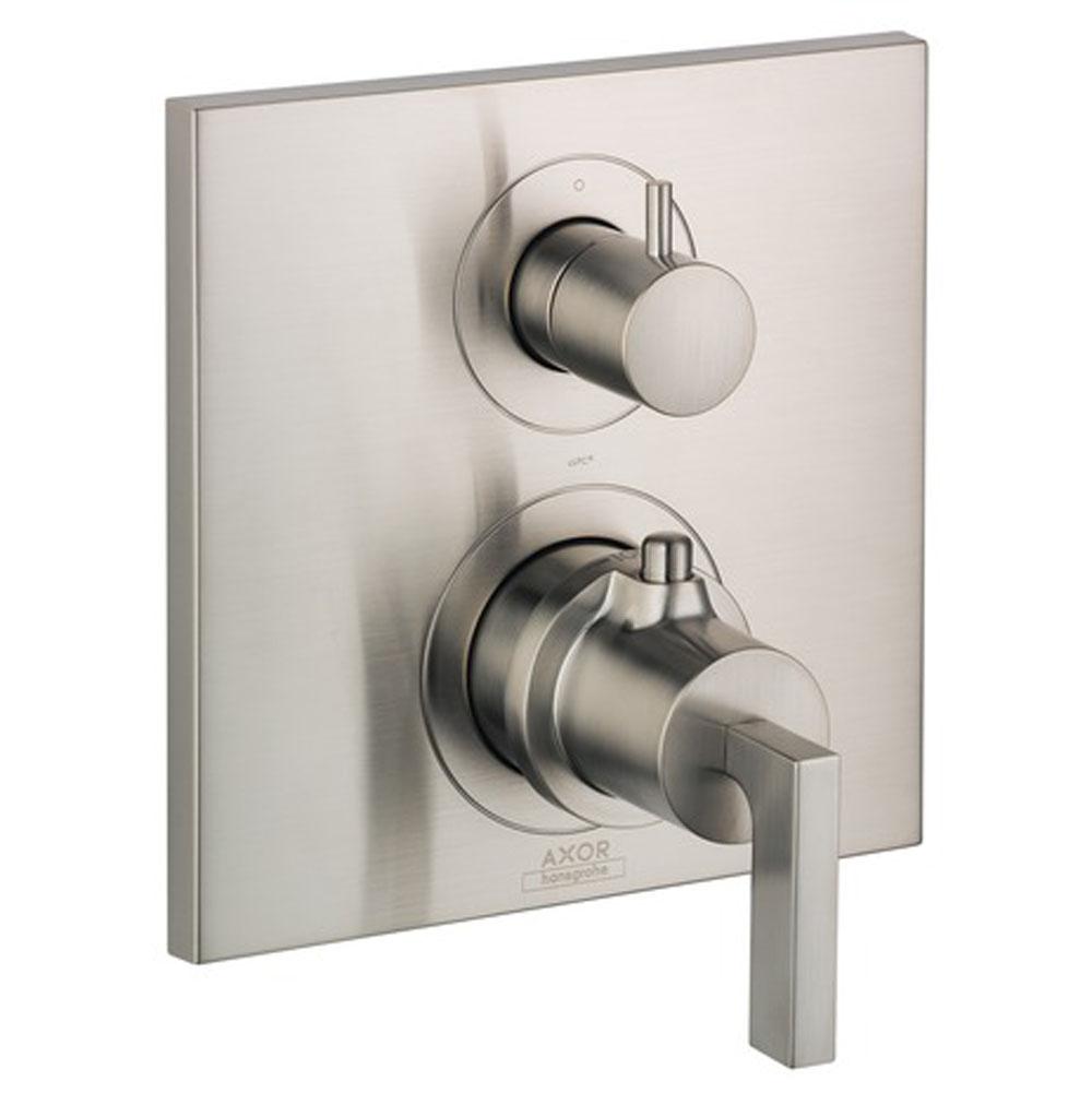 Axor Citterio Thermostatic Trim with Volume Control and Diverter in Brushed Nickel