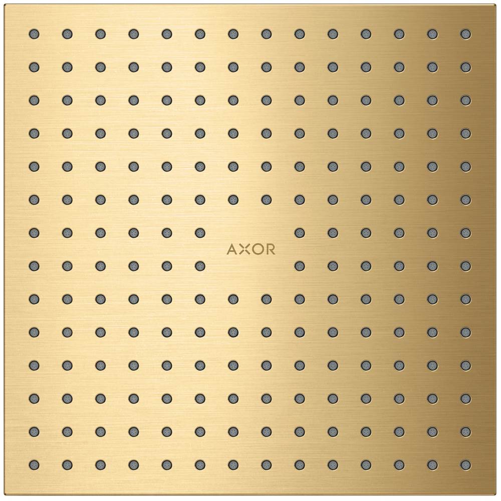 Axor ShowerSolutions Showerhead 250 Square 2-Jet, 1.75 GPM in Brushed Gold Optic