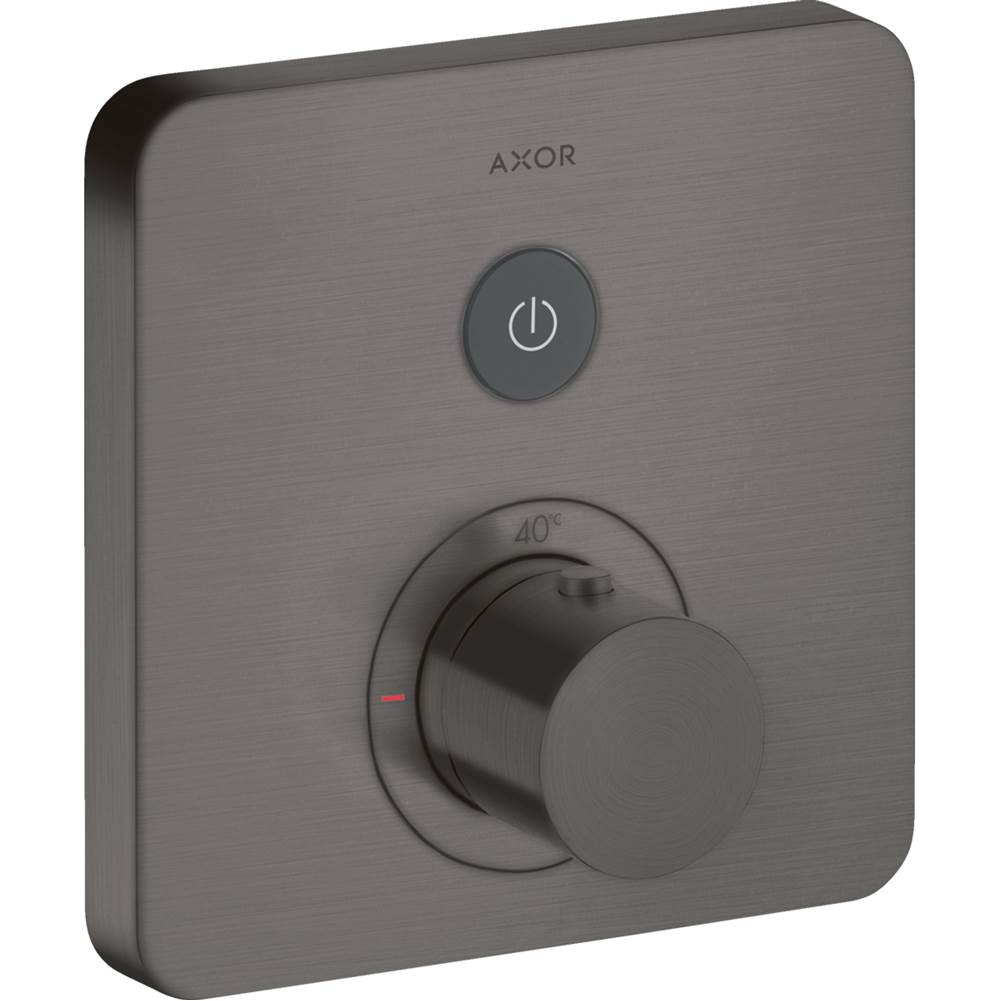 Axor ShowerSelect Thermostatic Trim SoftCube for 1 Function in Brushed Black Chrome