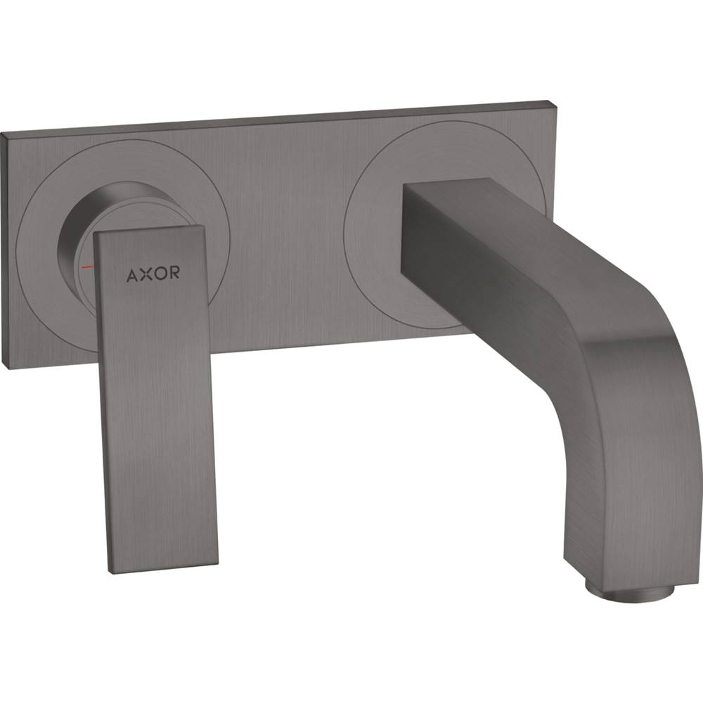 Axor Citterio Wall-Mounted Single-Handle Faucet Trim with Base Plate, 1.2 GPM in Brushed Black Chrome