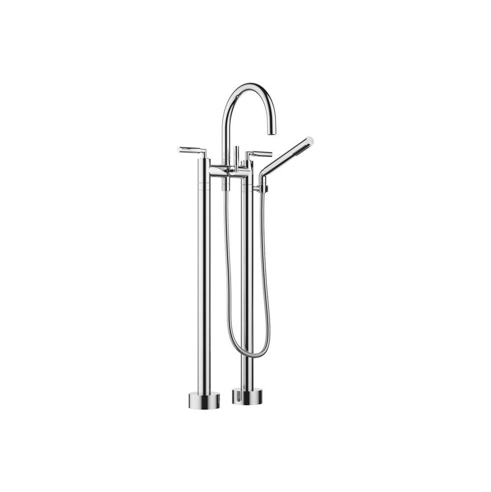 Dornbracht Tara Two-Hole Tub Mixer For Freestanding Installation With Hand Shower Set In Polished Chrome
