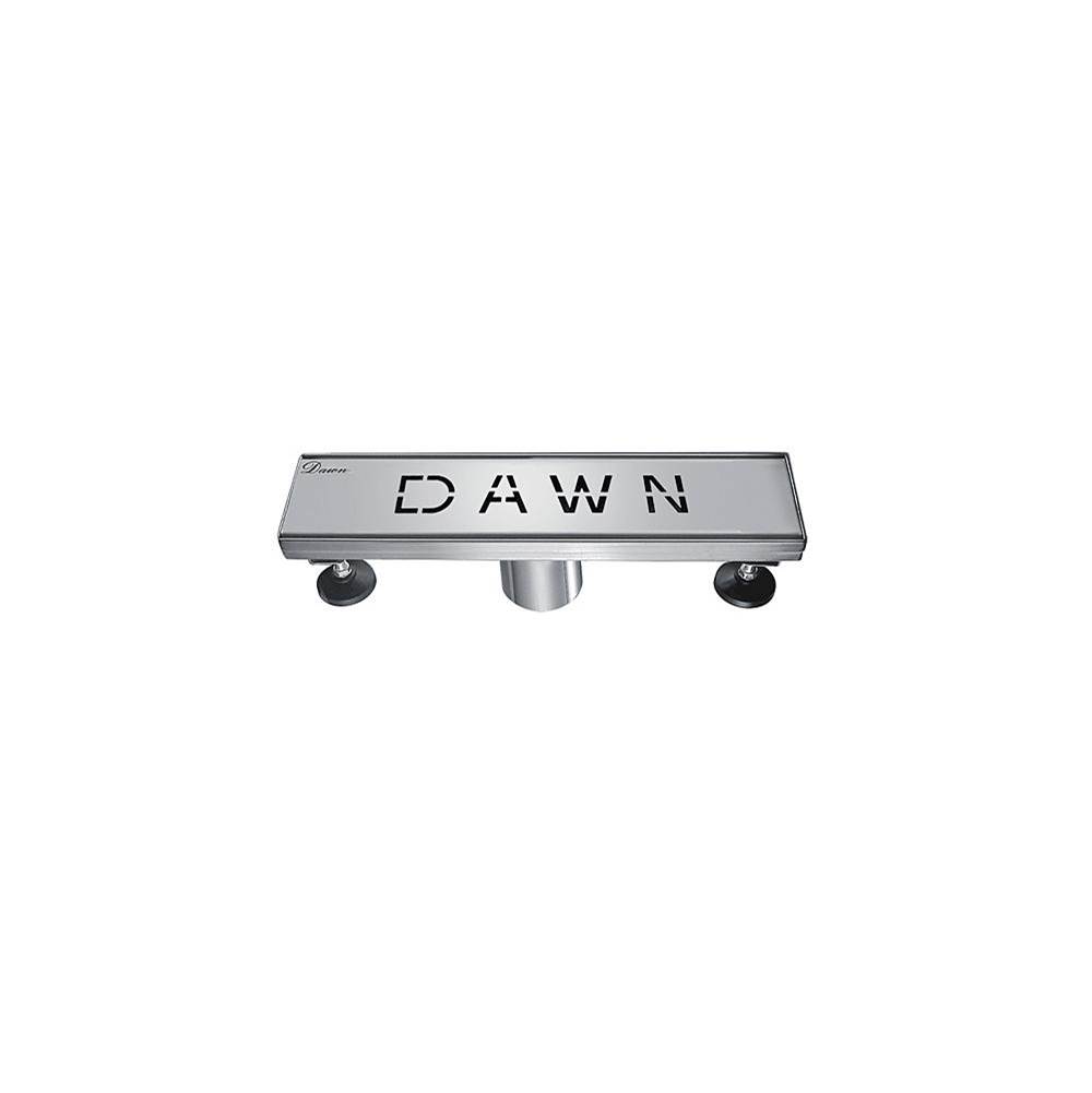 Dawn Shower square drain -- 14G, 304 type stainless steel, polished satin: 5-1/4''L x 5-1/4''W x 3-1/8''D Drain: 2'' (Recommend SDB060205 or SDB040206)