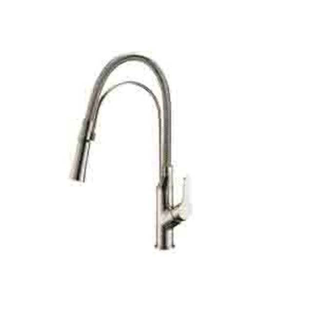 Dawn Single-lever kitchen pull out faucet, Brushed Nickel