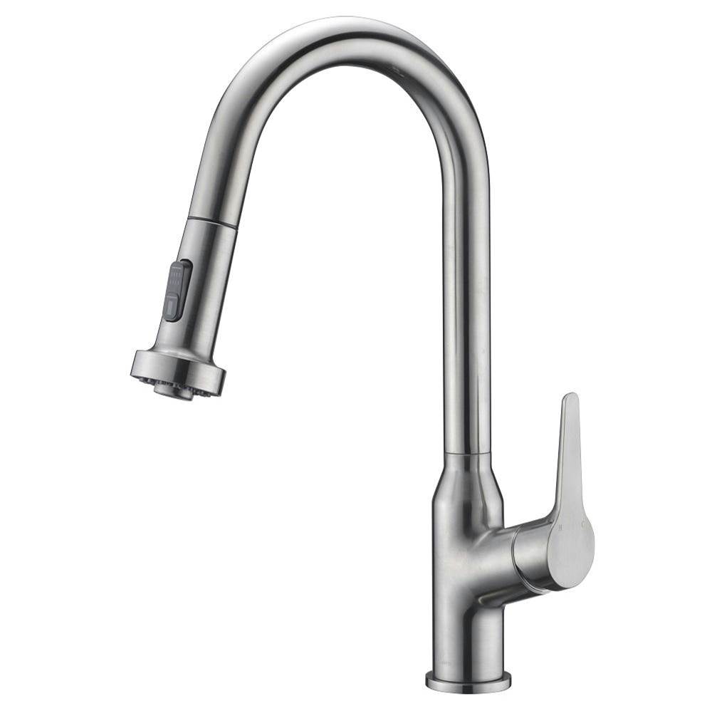 Dawn Single Lever Pull-down Kitchen Faucet, Brushed Nickel