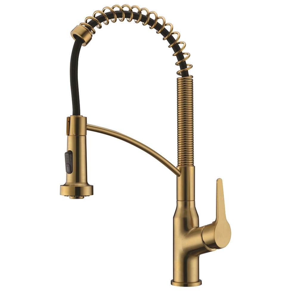 Dawn Single Lever Pull-down Kitchen Faucet, Matte Gold