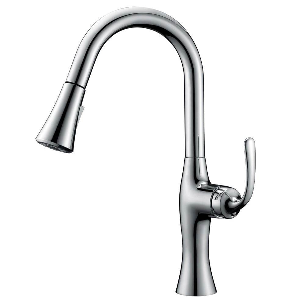 Dawn Single Lever Pull-down Kitchen Faucet, Chrome