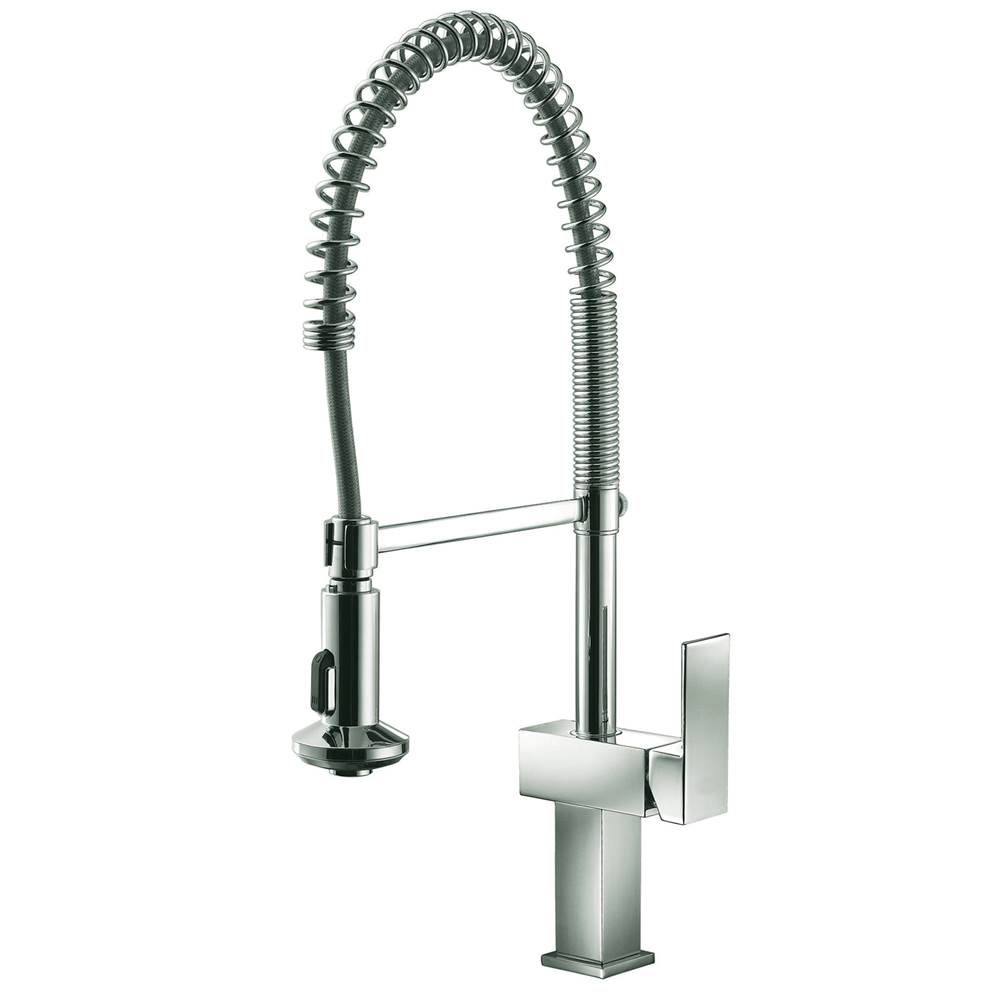 Dawn Single-lever kitchen spring pull out faucet, Brushed Nickel