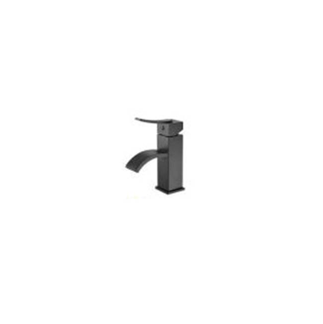 Dawn Single-Lever Square Lavatory Faucet, Sheetflow Spout, Matte Black