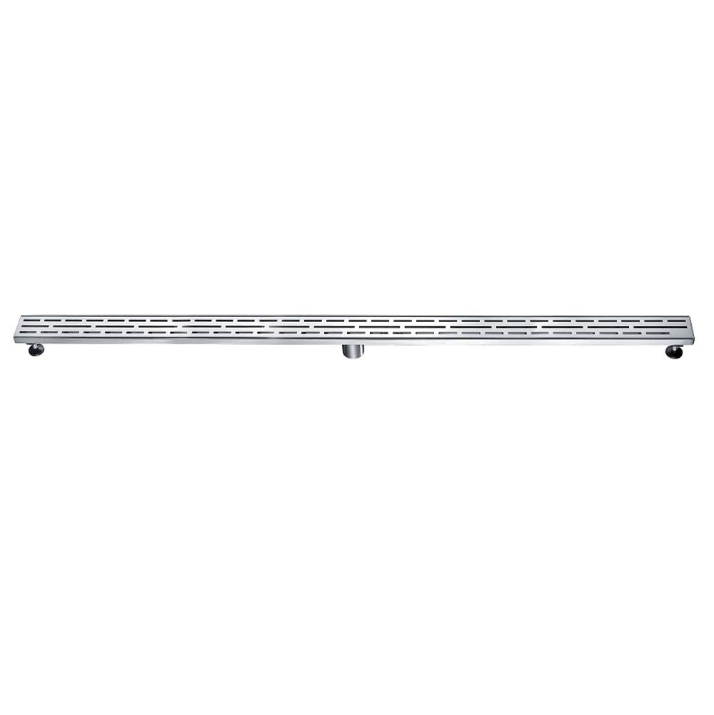 Dawn Shower linear drain--14G, 304type stainless steel, matte gold finish: 59''L x 3''W x 3-1/8''D