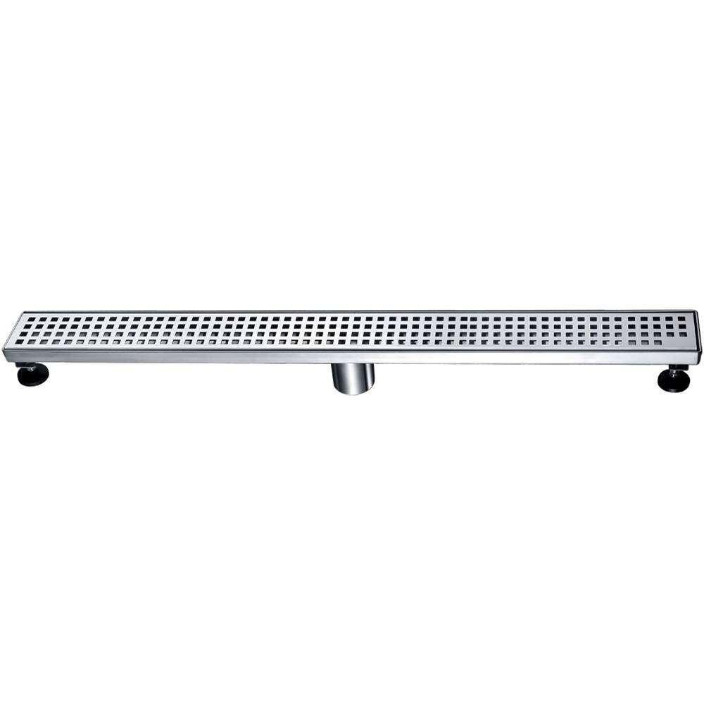 Dawn Shower linear drain--14G, 304type stainless steel, matte black finish: 32''Lx3''Wx3-1/8''D