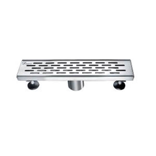 Dawn Shower linear drain--14G, 304type stainless steel, matte black finish: 12''Lx3''Wx3-1/8''D
