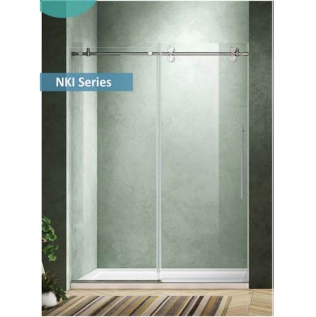 Dawn Shower Door 60''x79''; 3/8'' thick; Brushed Nickel