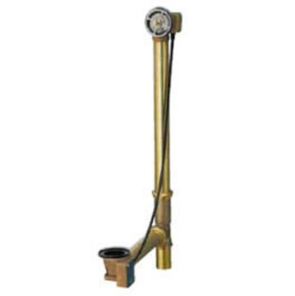 Geberit Geberit bathtub drain with TurnControl handle actuation, rough-in unit 17-24'' Brass