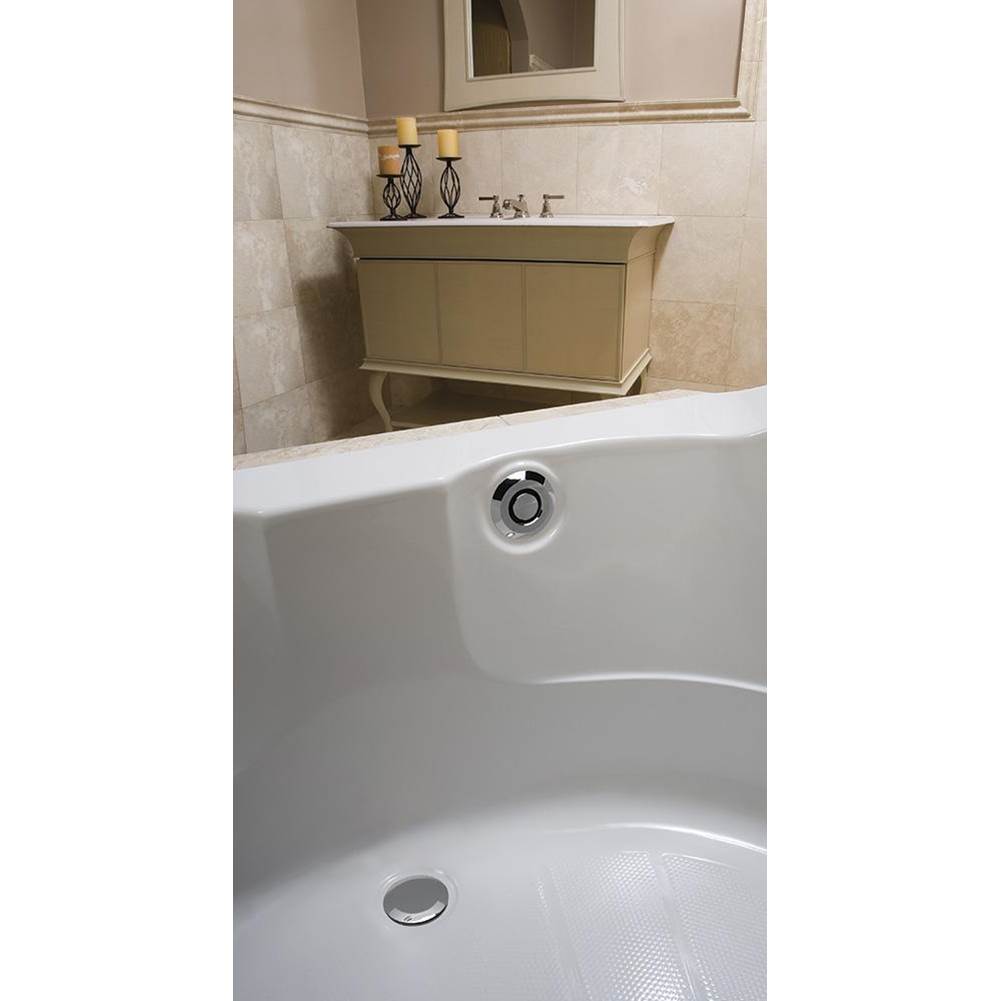 Geberit Geberit bathtub drain with push actuation PushControl, 17-24'' PP, with ready-to-fit-set trim kit: bright chrome-plated