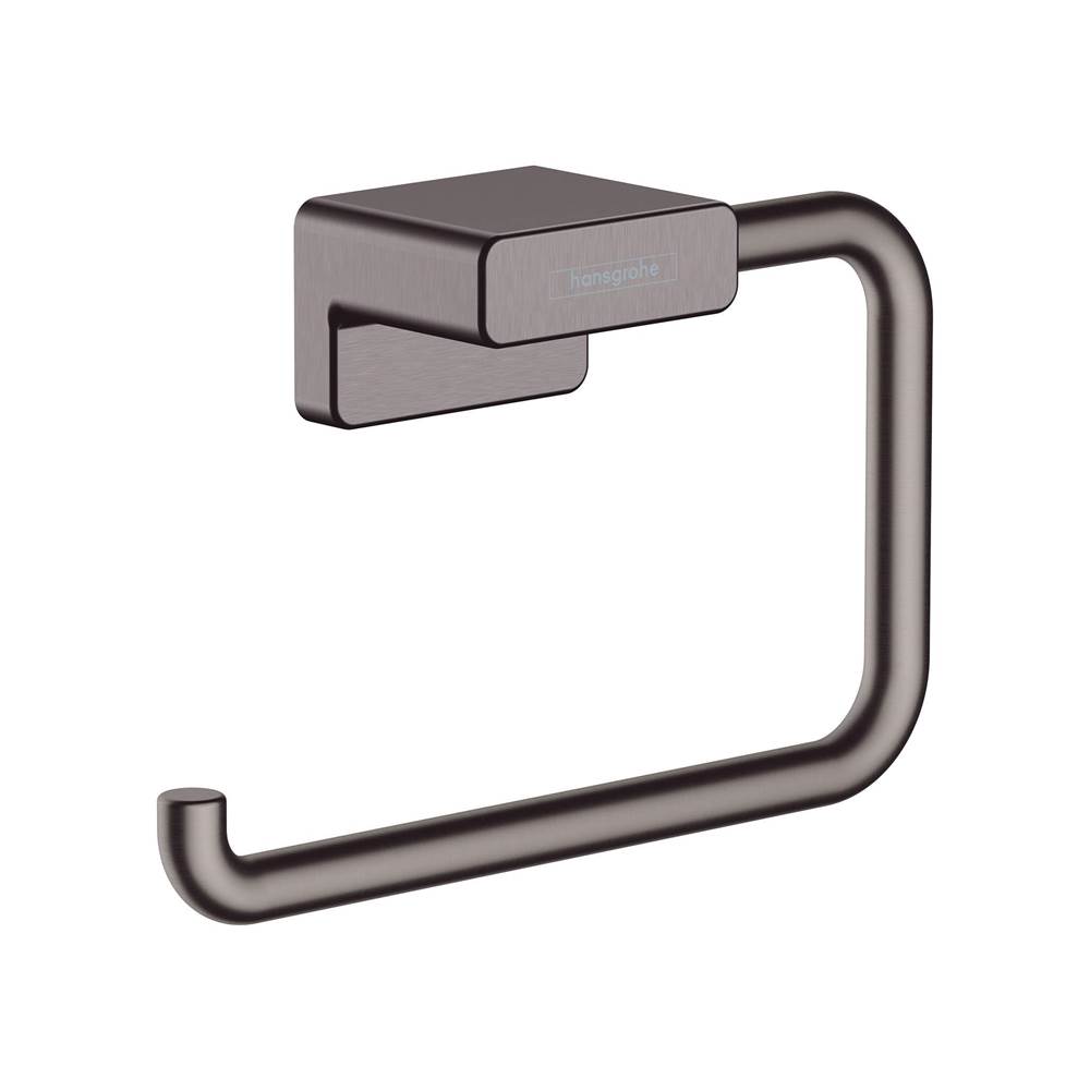 Hansgrohe AddStoris Toilet Paper Holder without Cover in Brushed Black Chrome
