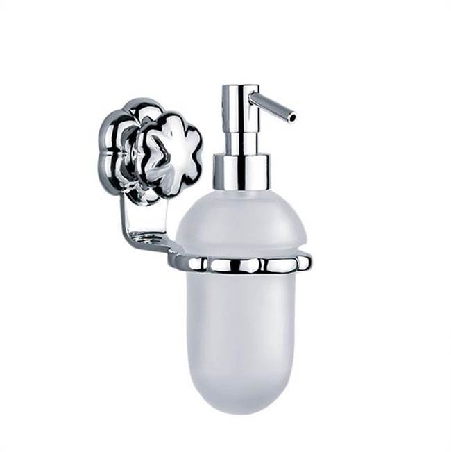 Joerger Florale Crystal Soap Dispenser, Complete, Mink Matte With Alexandrite Crystal