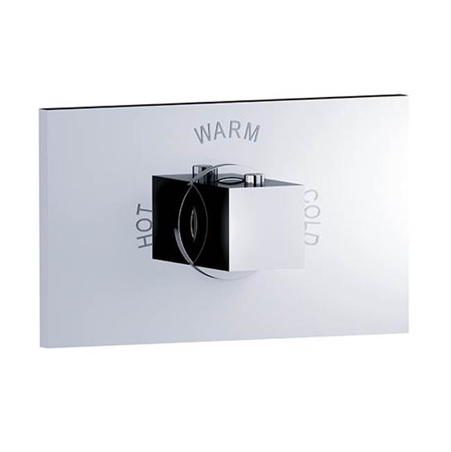 Joerger Empire Royal Crystal Concealed Wall Thermostat 3/4'', Trim Set, Gold Matte With Black Crystal Matte