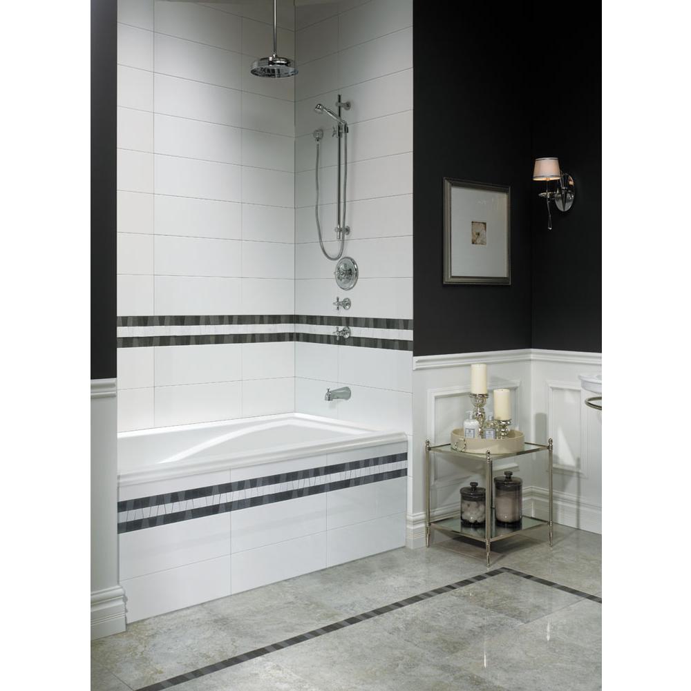Neptune DELIGHT bathtub 36x60 with Tiling Flange, Left drain, Mass-Air, White