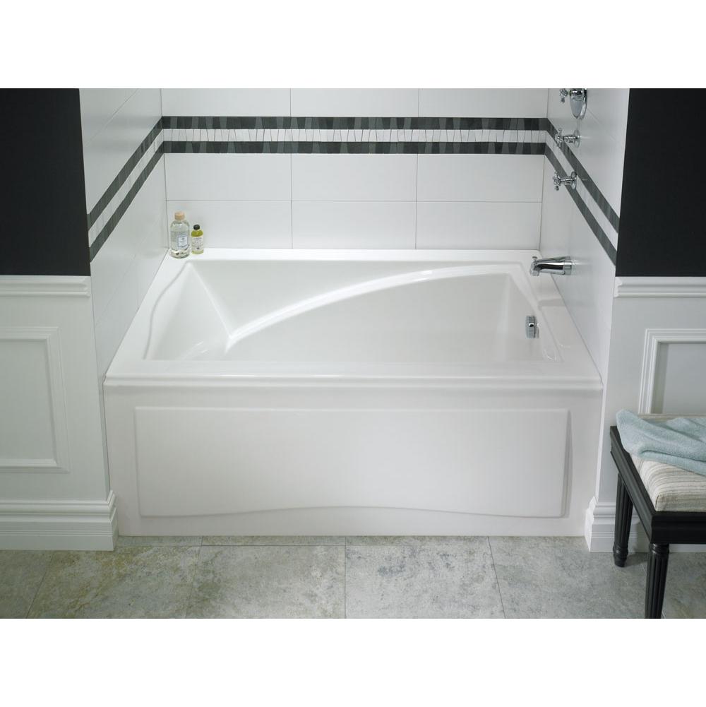 Neptune DELIGHT bathtub 32x60 with Tiling Flange and Skirt, Left drain, Mass-Air/Activ-Air, Biscuit