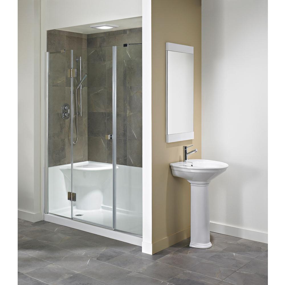 Neptune KOYA shower base 32x60 with Right Seat and Right Drain, Black