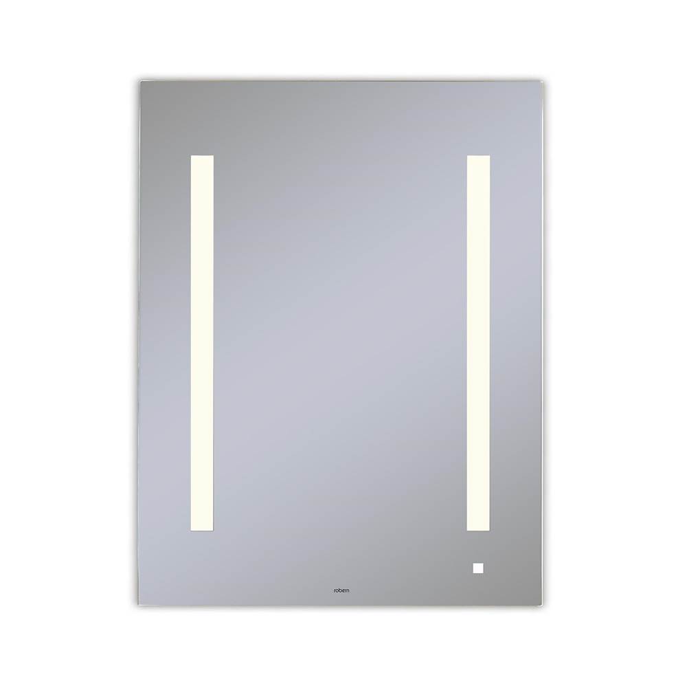 Robern AiO Lighted Mirror, 24'' x 30'' x 1-1/2'', LUM Lighting, 2700K Temperature (Warm Light), Dimmable, USB Charging Ports
