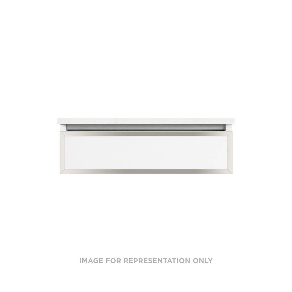 Robern Profiles Framed Vanity, 30'' x 7-1/2'' x 21'', Tinted Gray Mirror, Polished Nickel Frame, Full Drawer, Selectable Night