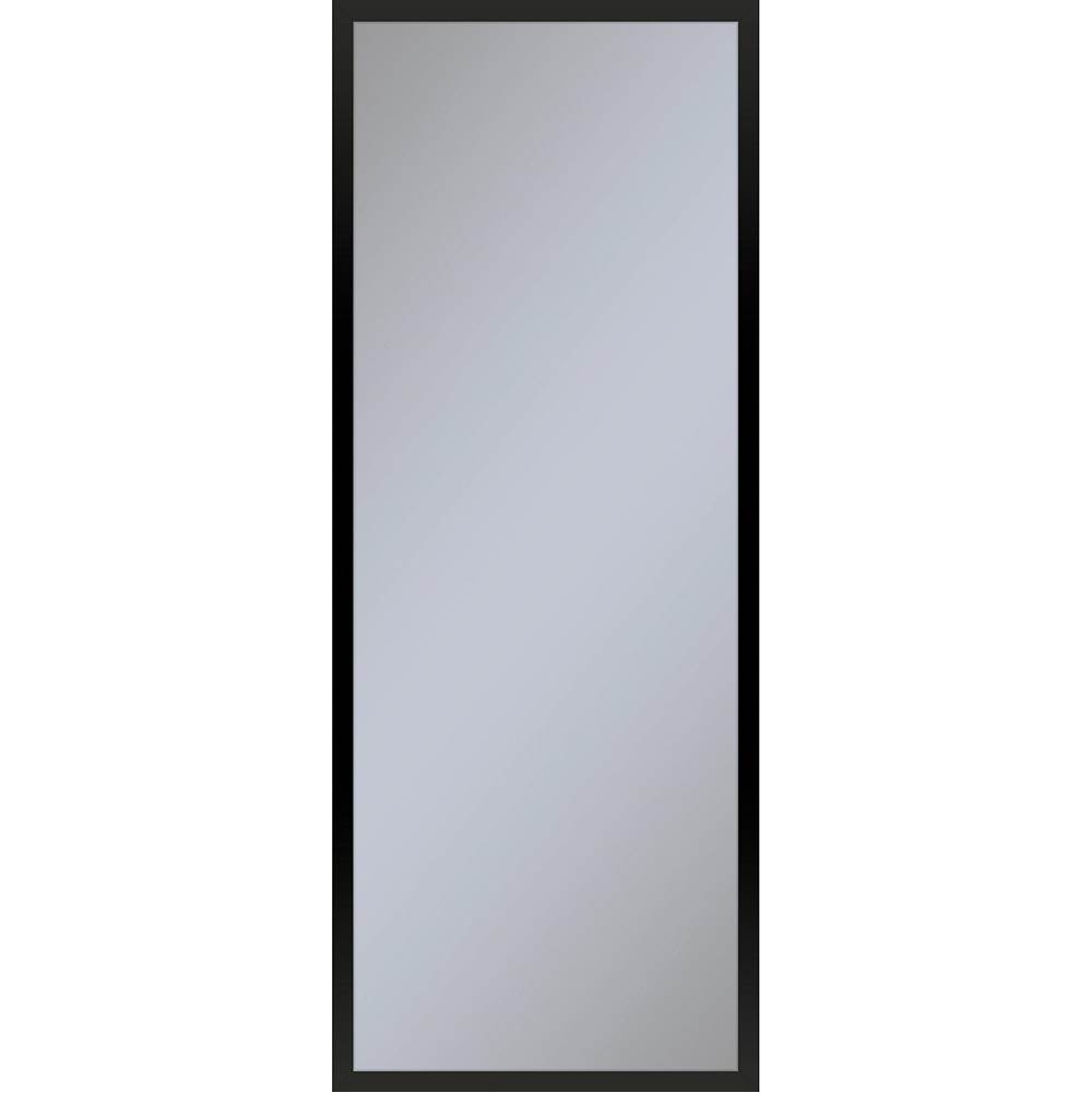 Robern Profiles Framed Cabinet, 16'' x 40'' x 4'', Matte Black, Electrical Outlet, USB Charging Ports, Left Hinge