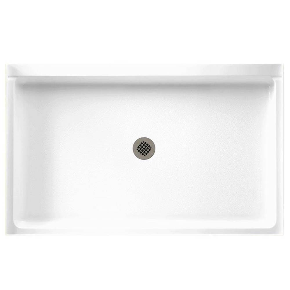 Swan SS-3454 34 x 54 Swanstone Alcove Shower Pan with Center Drain Clay