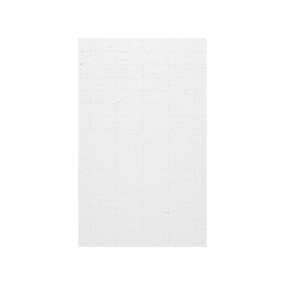 Swan MSMK-9662-1 62 x 96 Swanstone® Modern Subway Tile Glue up Bathtub and Shower Single Wall Panel in Carrara