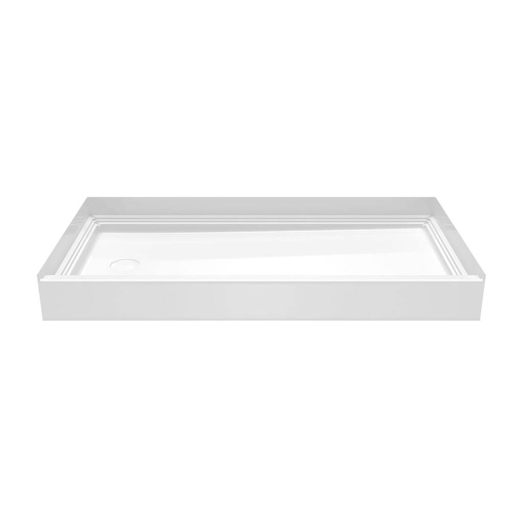 Swan VP6030CPANL/R Veritek™ Pro Alcove Shower Pan with Right Hand Drain in White