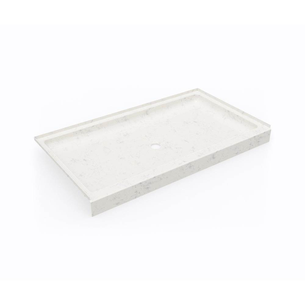 Swan SS-3460 34 x 60 Swanstone® Alcove Shower Pan with Center Drain in Carrara