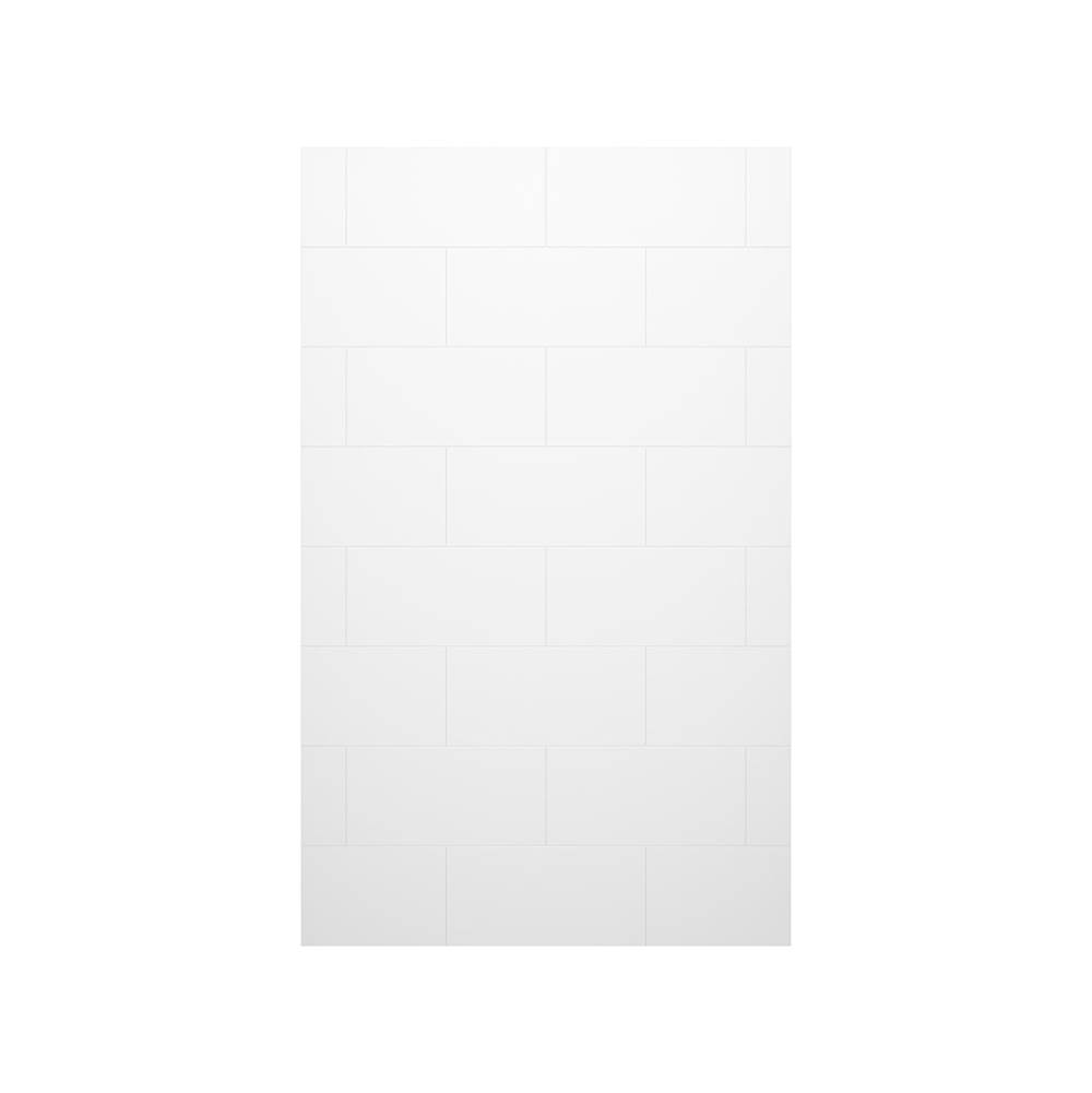 Swan TSMK-8462-1 62 x 84 Swanstone® Traditional Subway Tile Glue up Bathtub and Shower Single Wall Panel in White