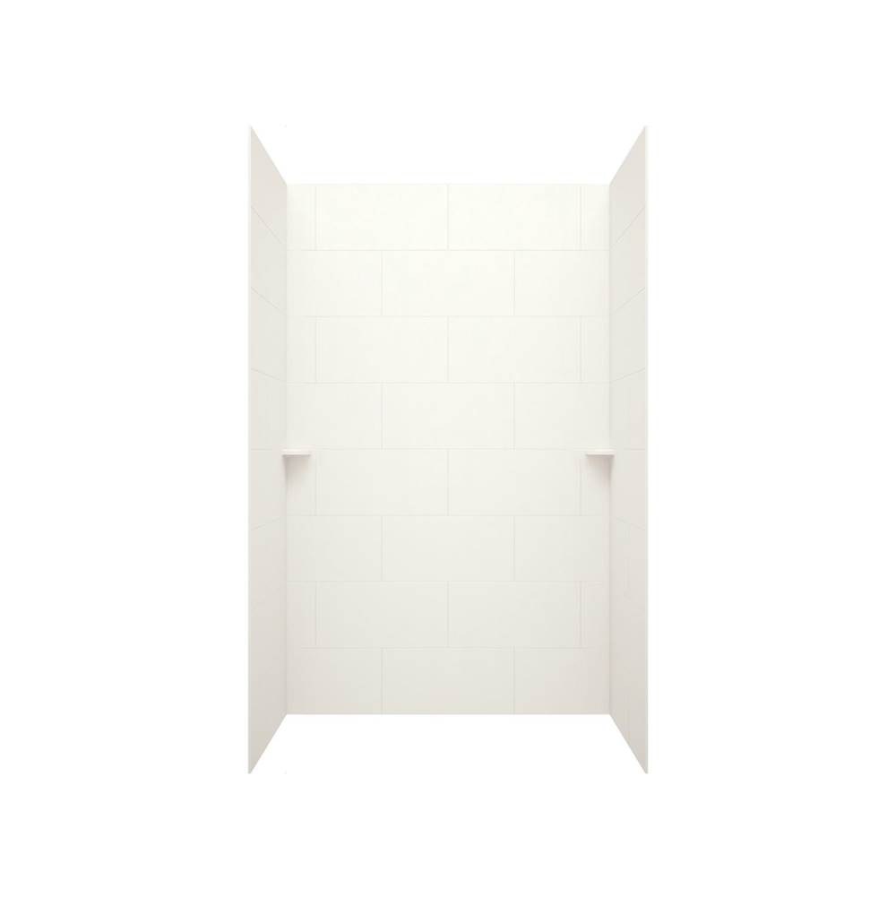 Swan TSMK96-3062 30 x 62 x 96 Swanstone® Traditional Subway Tile Glue up Shower Wall Kit in Bisque