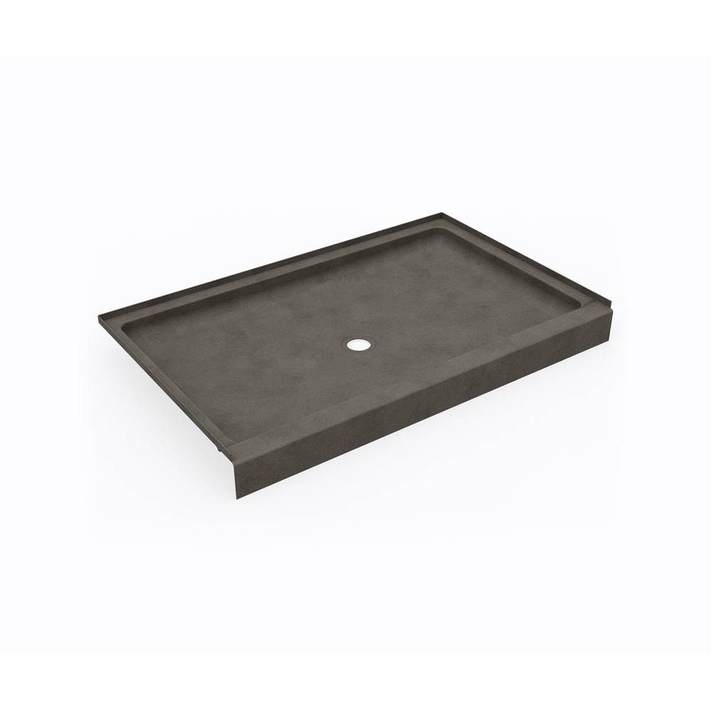 Swan SS-3454 34 x 54 Swanstone® Alcove Shower Pan with Center Drain Charcoal Gray
