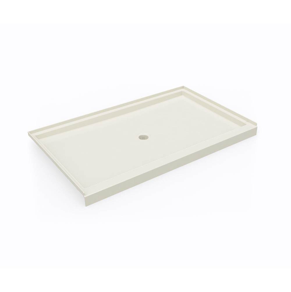 Swan SS-3660 36 x 60 Swanstone® Alcove Shower Pan with Center Drain in Bone