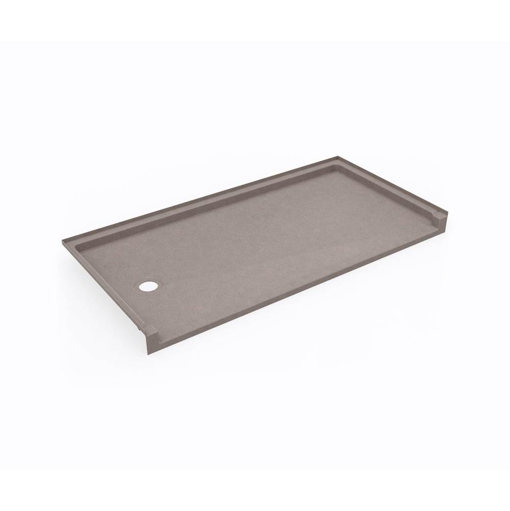 Swan SBF-3060LM/RM 30 x 60 Swanstone® Alcove Shower Pan with Right Hand Drain Clay