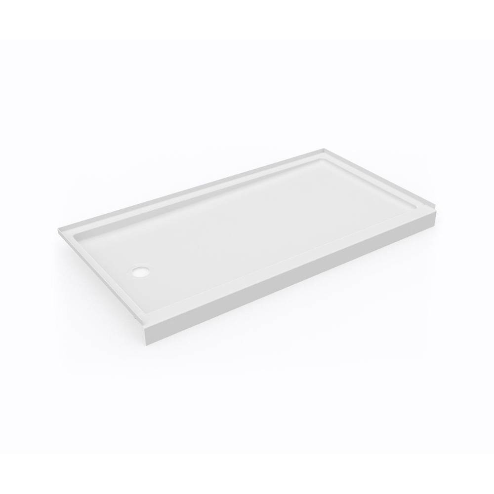 Swan SR-3260LM/RM 32 x 60 Swanstone® Alcove Shower Pan with Left Hand Drain in White
