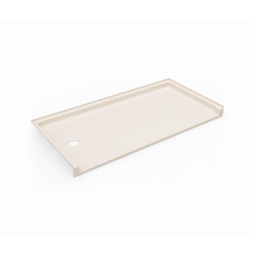 Swan SBF-3060LM/RM 30 x 60 Swanstone® Alcove Shower Pan with Left Hand Drain in Tahiti White