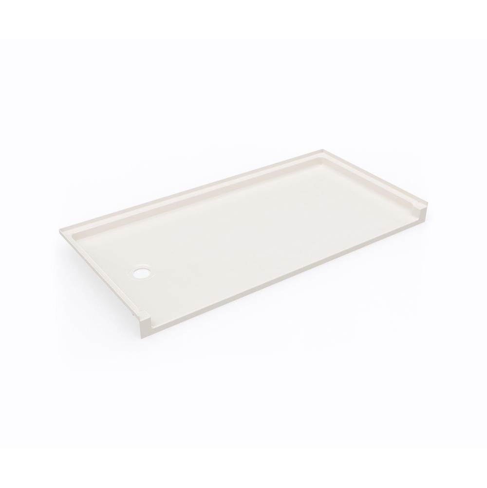 Swan SBF-3060LM/RM 30 x 60 Swanstone® Alcove Shower Pan with Right Hand Drain in Bisque