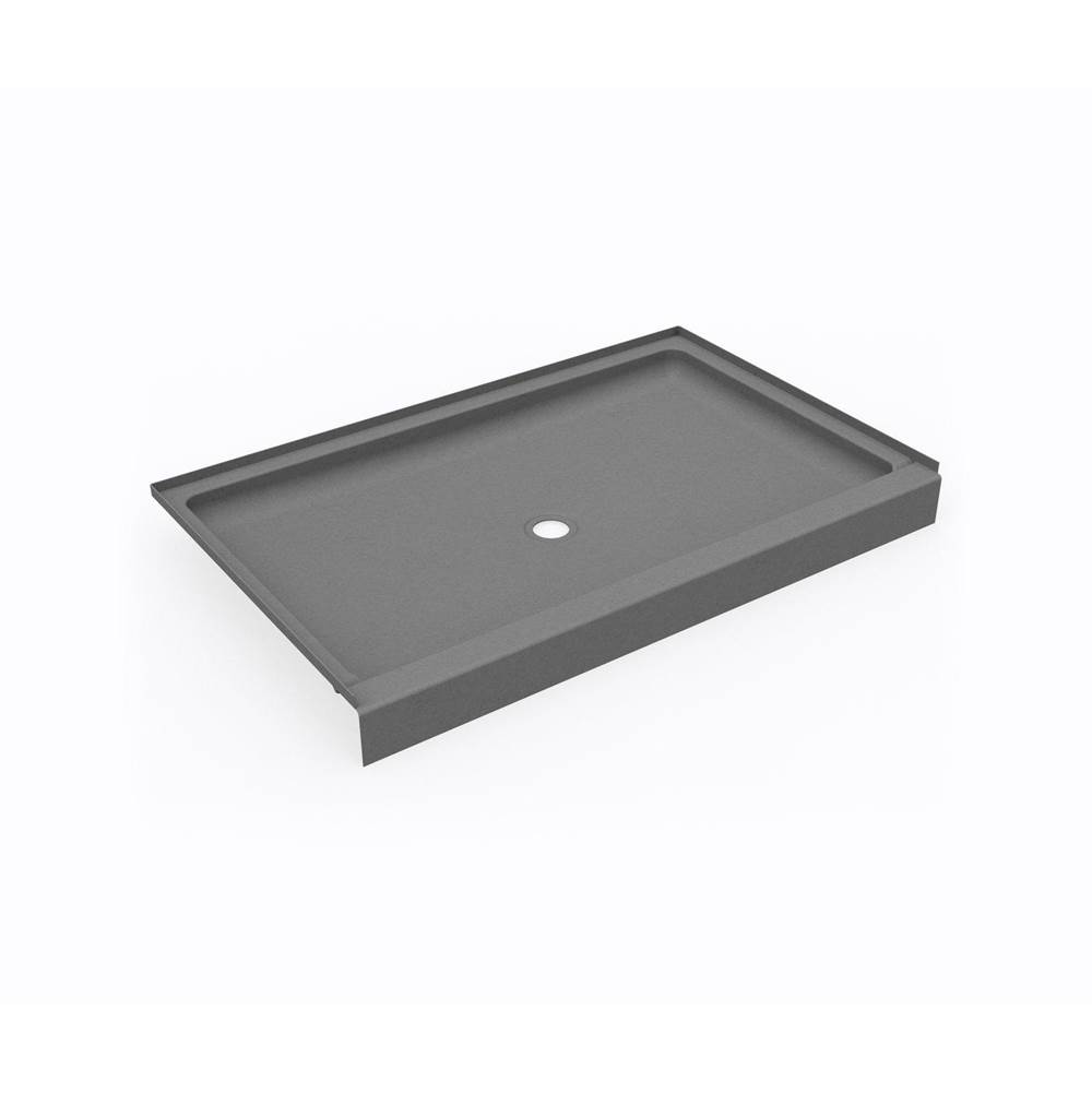 Swan SS-3454 34 x 54 Swanstone® Alcove Shower Pan with Center Drain Ash Gray