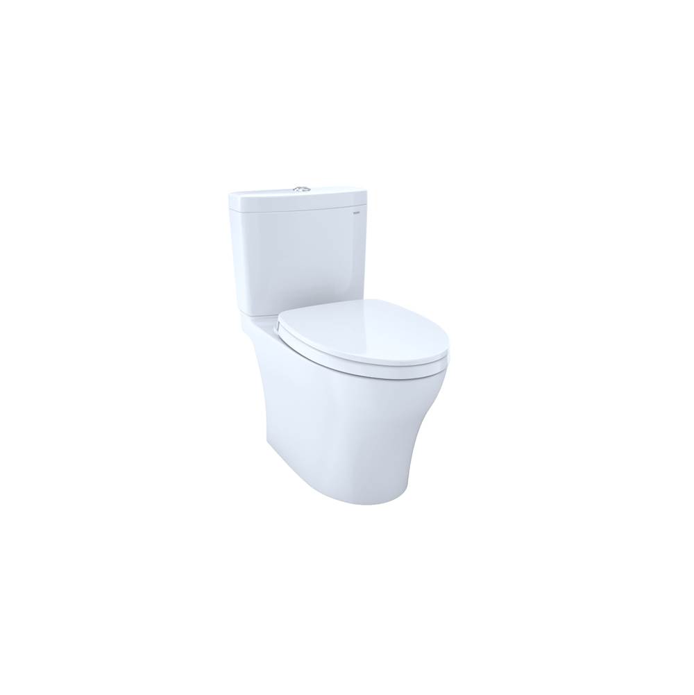 TOTO Toto® Aquia® Iv Two-Piece Elongated Dual Flush 1.28 And 0.9 Gpf Universal Height Toilet With Cefiontect®, Washlet®+ Ready, Cotton White