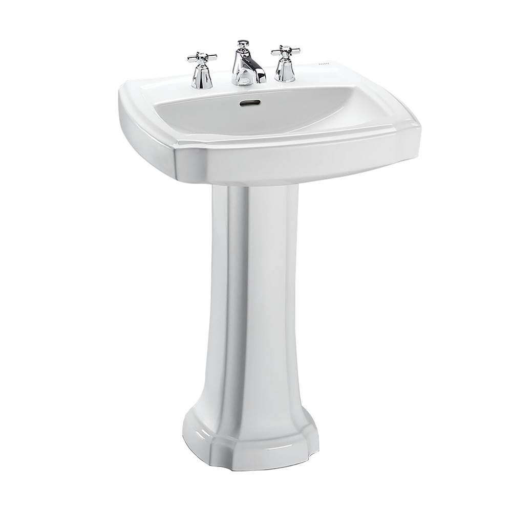 TOTO Toto® Guinevere® 24-3/8'' X 19-7/8'' Rectangular Pedestal Bathroom Sink For 8 Inch Center Faucets, Cotton White