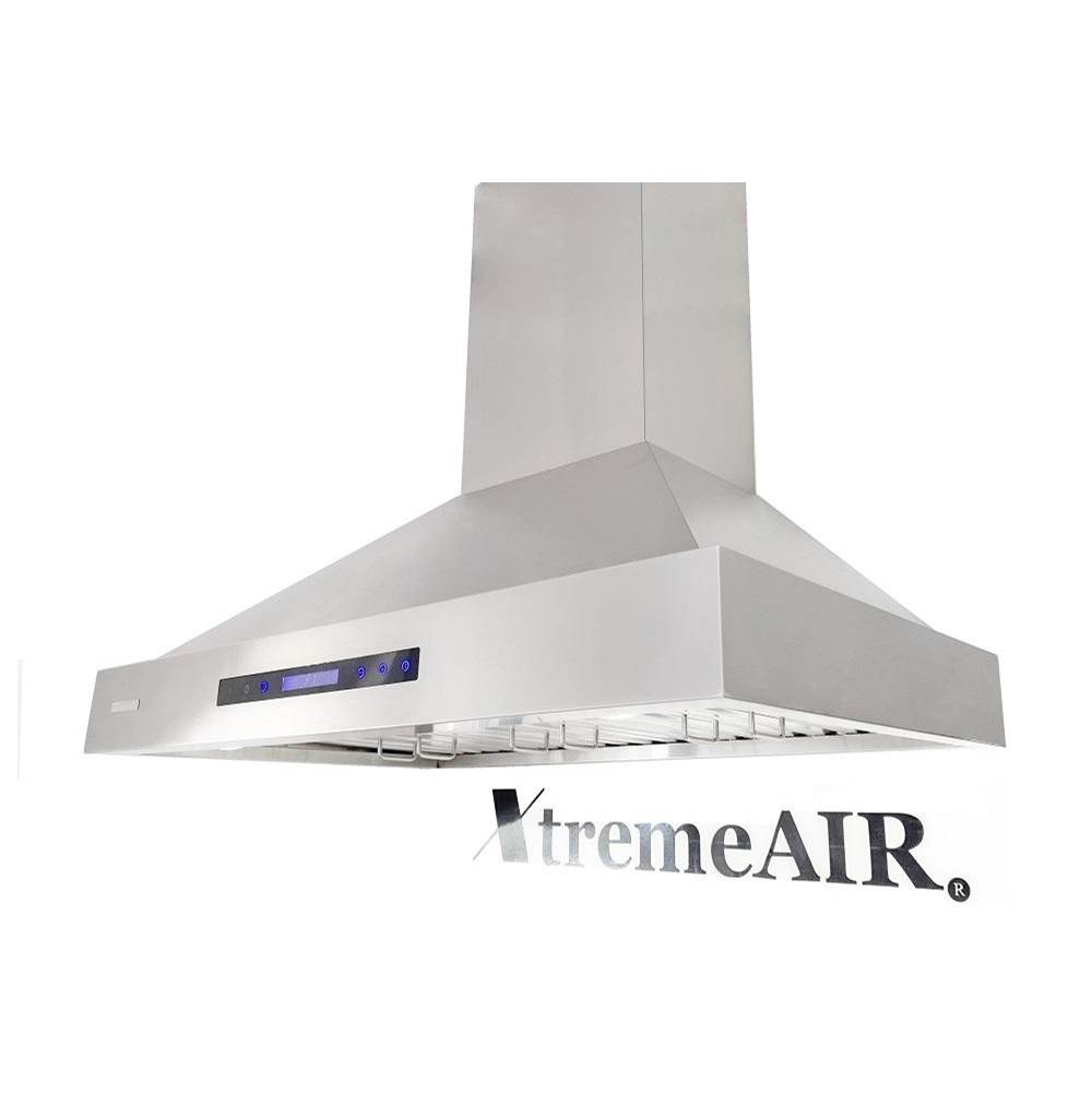 Xtreme Air Deluxe Series, 30'', LED lights, Baffle Filters W/ Grease Drain Tunnel, 1.0mm Non-Magnetic Stainless Steel Seamless Body, Wall Mount Range Hood