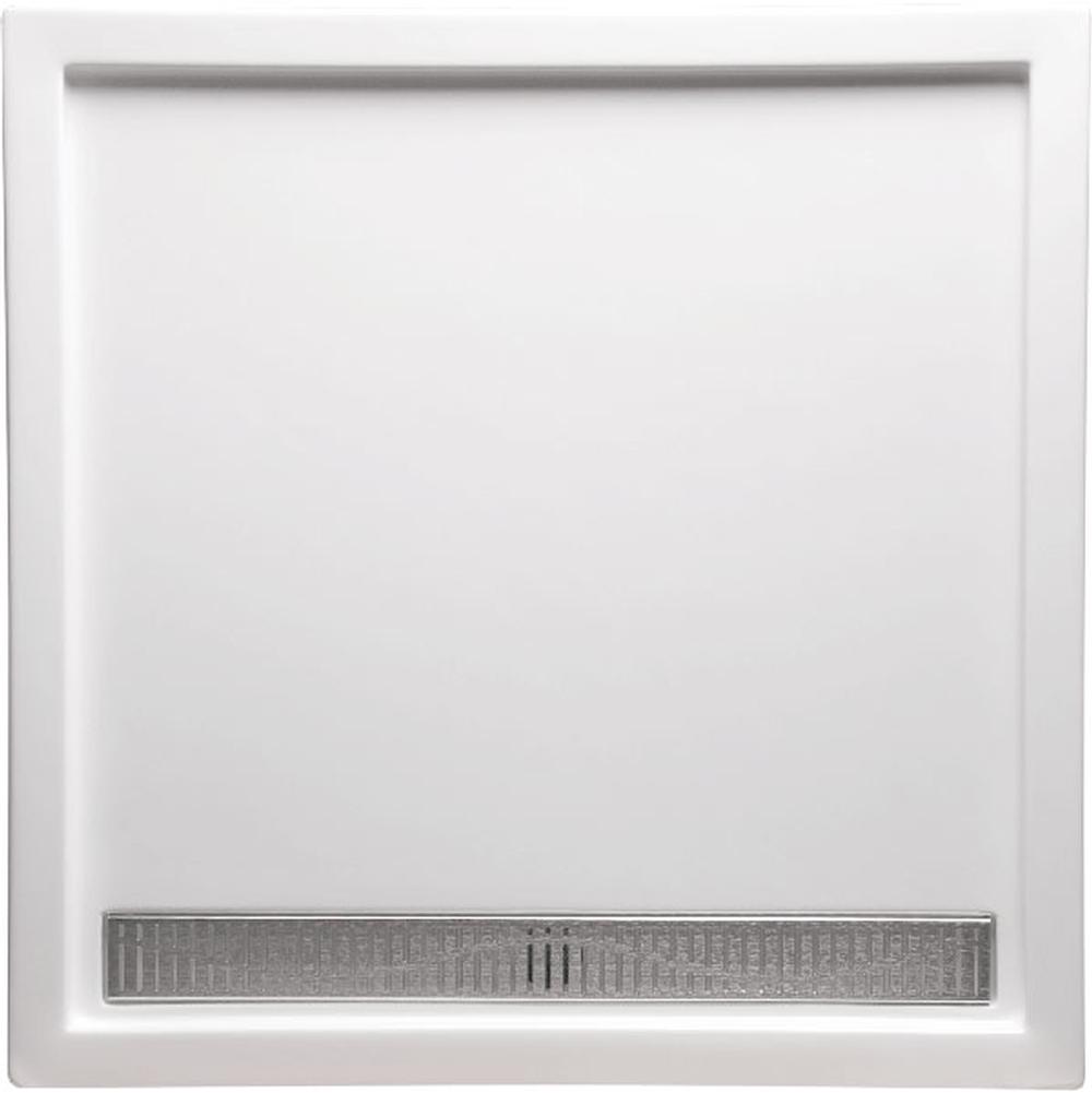 Americh 36'' x 36'' Single Threshold DS Base w/Square Drain - Biscuit
