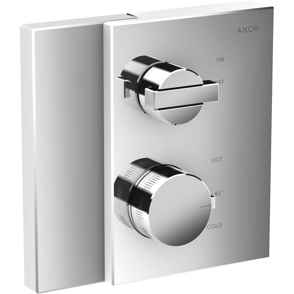 Axor Edge Thermostatic Trim with Volume Control in Chrome
