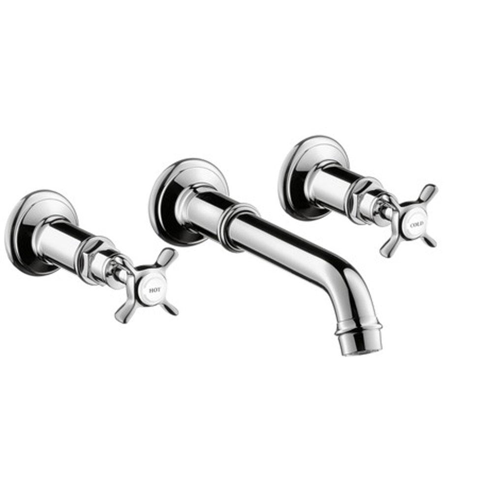 Axor Montreux Wall-Mounted Widespread Faucet Trim with Cross Handles, 1.2 GPM in Chrome