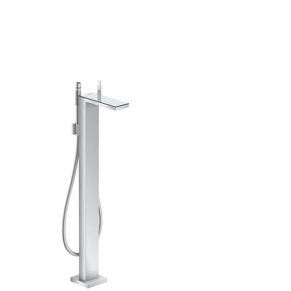 Axor MyEdition Freestanding Tub Filler Trim with 1.75 GPM Handshower in Chrome / Mirror Glass