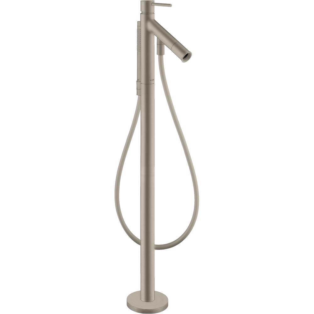 Axor Starck Freestanding Tub Filler Trim with Lever Handle and 1.75 GPM Handshower in Brushed Nickel