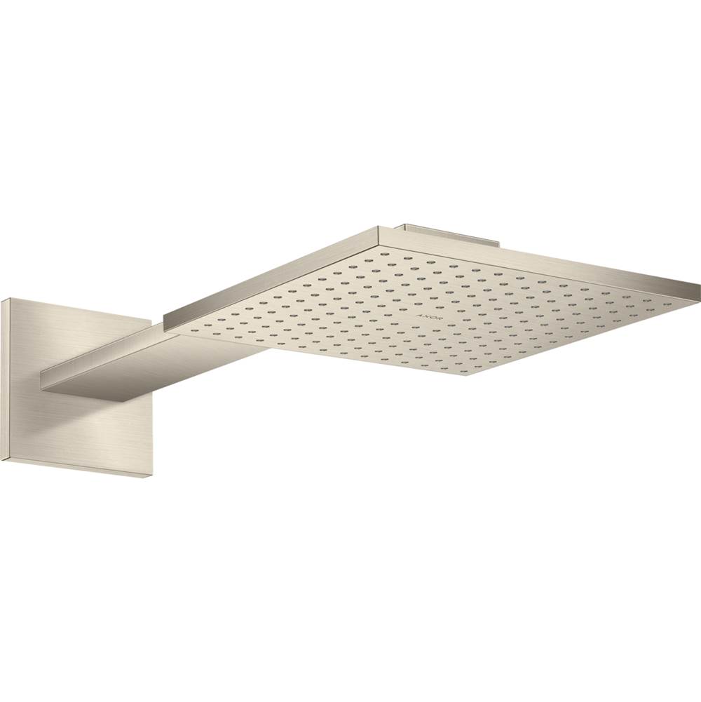 Axor ShowerSolutions Showerhead 250 Square 2- Jet with Showerarm Trim, 2.5 GPM in Brushed Nickel